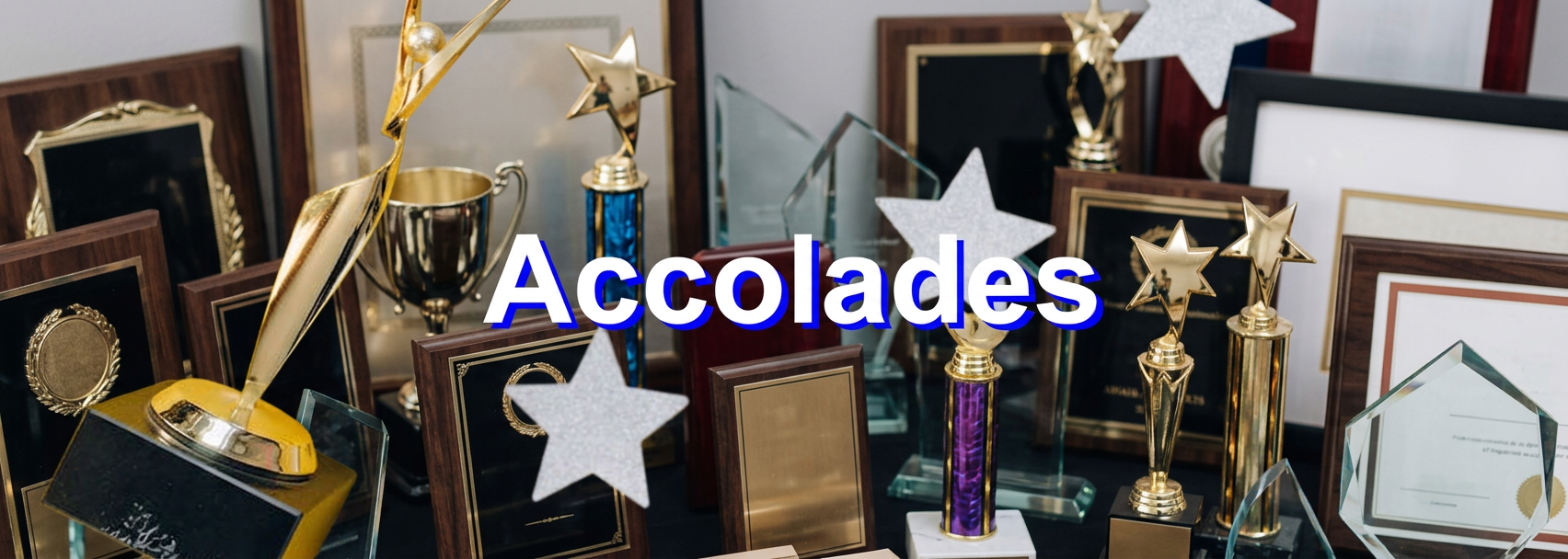 A generic image of plaques and awards.